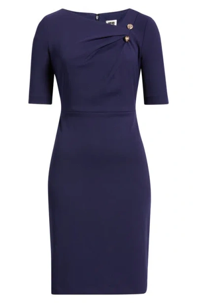 Anne Klein Bar Pin Sheath Dress In Blue