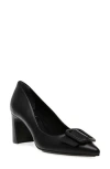 Anne Klein Baretta Buckle Pump In Black Pu