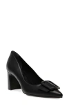 Anne Klein Baretta Buckle Pump In Black Pu