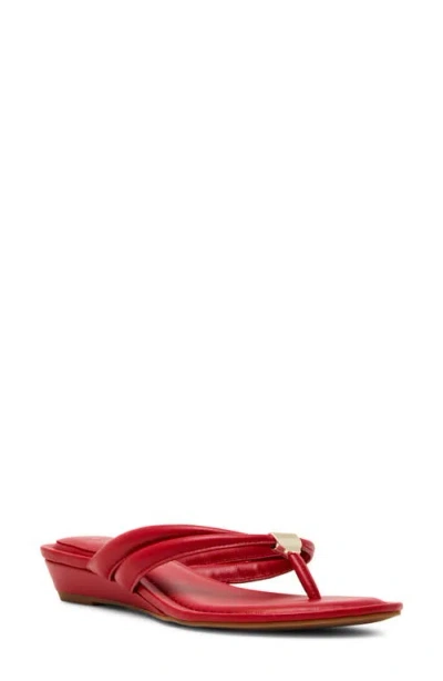 Anne Klein Bari Wedge Sandal In Red