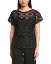 Anne Klein Bateau Dolman Pullover In Black