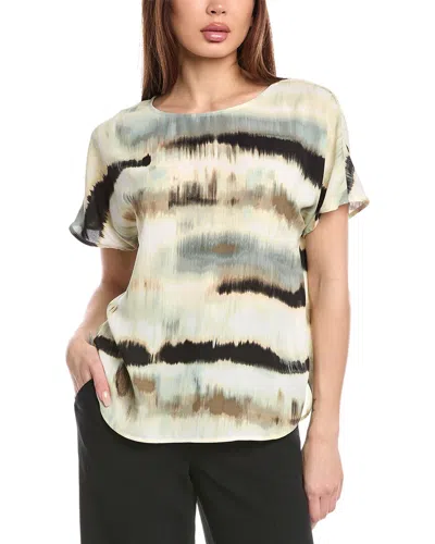 Anne Klein Bateau Neck Blouse In Multi