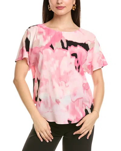 Anne Klein Bateau Neck Blouse In Pink