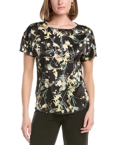 Anne Klein Bateau Neck Top In Black