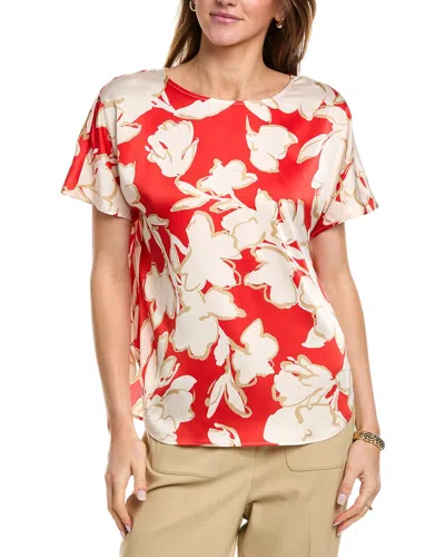 Anne Klein Bateau Top In Red