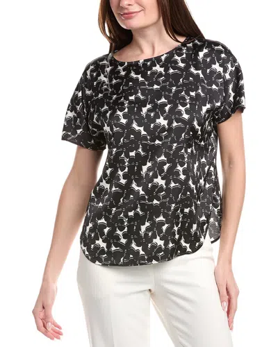 Anne Klein Batteau Neck Blouse In White