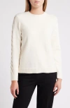 Anne Klein Bead Detail Crewneck Sweater In Anne White