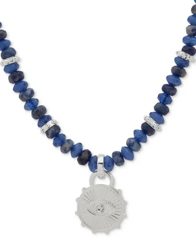 Anne Klein Bead Removeable Pendent Necklace In Blue