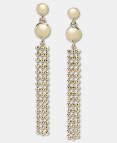 Anne Klein Beaded Linear Drop Earrings In Gold
