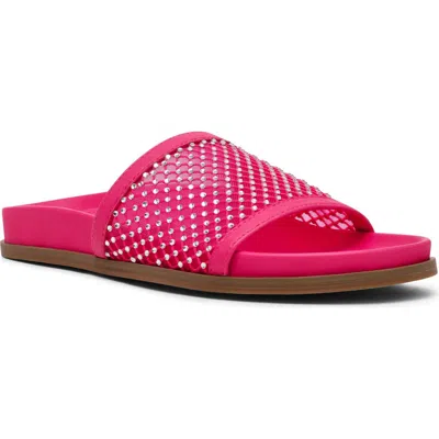 Anne Klein Beatrix Mesh Slide Sandal In Flamingo Pink