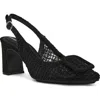 Anne Klein Belinda Lace Embroidered Slingback Pump In Black