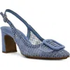 Anne Klein Belinda Lace Embroidered Slingback Pump In Blue