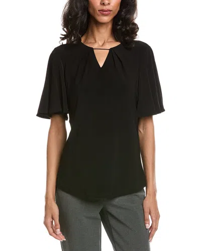 Anne Klein Bell Sleeve Top In Black