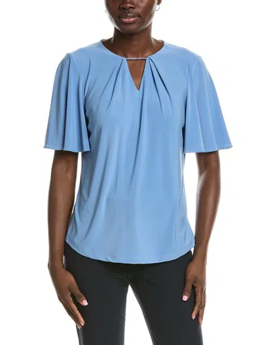 Anne Klein Bell Sleeve Top In Blue