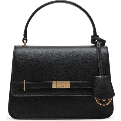 Anne Klein Belt Frame Satchel In Black