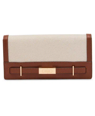 Anne Klein Belted Bifold Continental Wallet In Brown