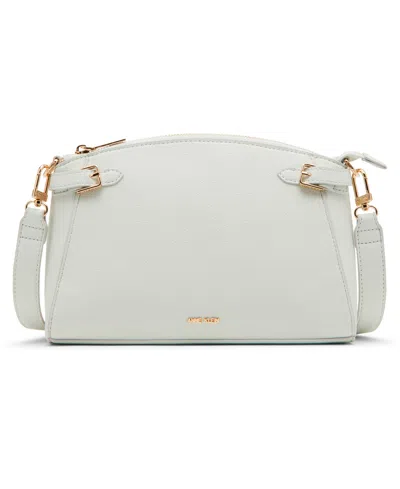 Anne Klein Belted Dome Crossbody Bag In White