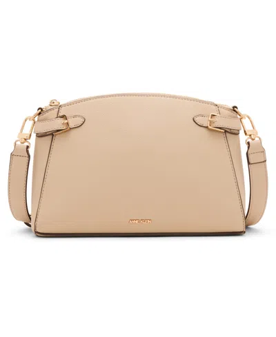Anne Klein Belted Dome Small Crossbody Bag In Beige