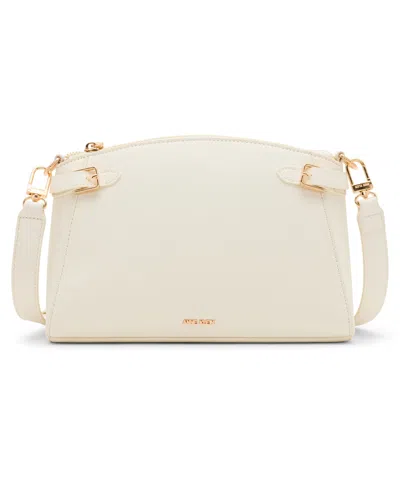 Anne Klein Belted Dome Small Crossbody Bag In White
