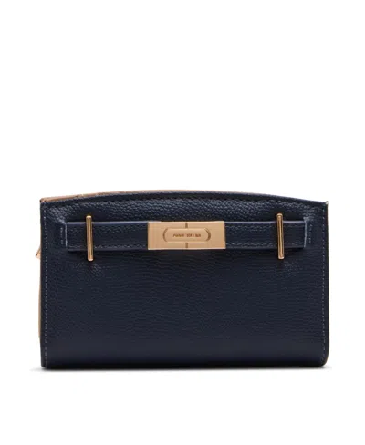 Anne Klein Belted Medium Bifold Wallet In Blue