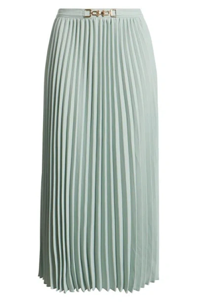 Anne Klein Belted Pull-on Pleated Skirt In Multi