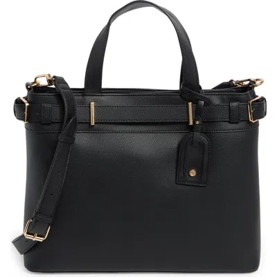 Anne Klein Belted Satchel In Black