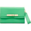 Anne Klein Belted Wallet On A Chain Crossbody Bag In Green