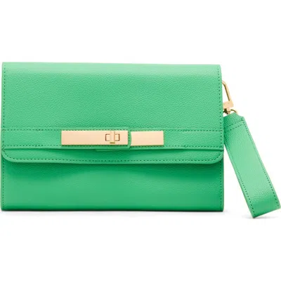 Anne Klein Belted Wallet On A Chain Crossbody Bag In Green