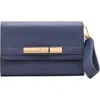 Anne Klein Belted Wallet On A Chain Crossbody Bag In Blue
