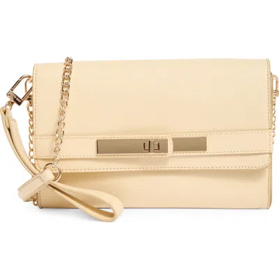 Anne Klein Belted Wallet On A Chain Crossbody Bag In Panne Cotta
