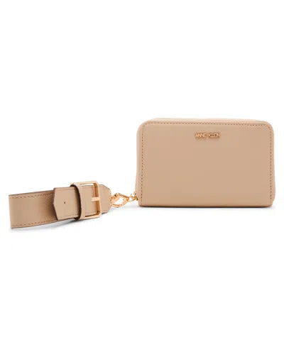 Anne Klein Belted Wristlet In Beige