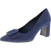 Anne Klein Bentley Womens Patent Slip-on Pumps In Blue