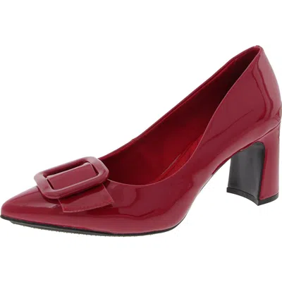 Anne Klein Bentley Womens Patent Slip-on Pumps In Silver