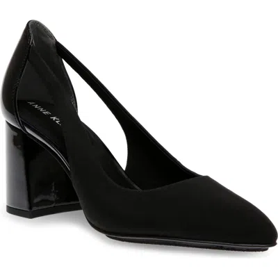 Anne Klein Berkeley Pointed Toe Pump In Black Patent