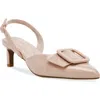 Anne Klein Bernette Bow Pump In Blush Patent