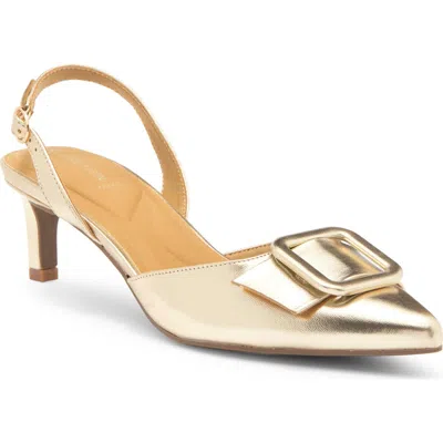 Anne Klein Bernette Bow Pump In Gold