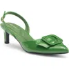 Anne Klein Bernette Bow Pump In Jade Patent