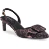 Anne Klein Bernette Bow Pump In Leopard Satin