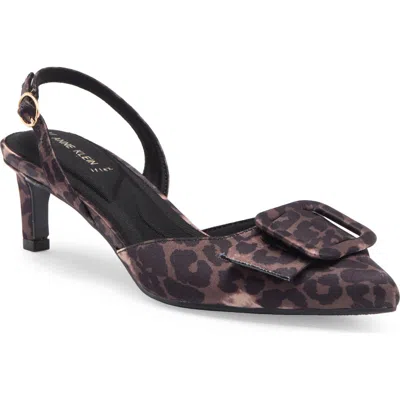 Anne Klein Bernette Bow Pump In Leopard Satin