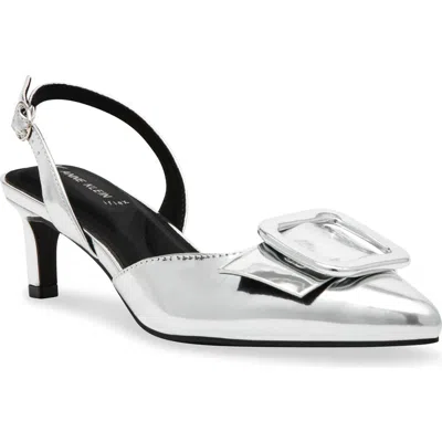 Anne Klein Bernette Bow Pump In Silver