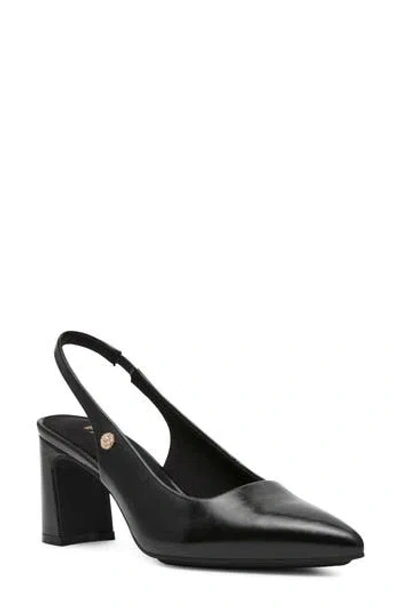 Anne Klein Bethie Faux Leather Slingback Pump In Black