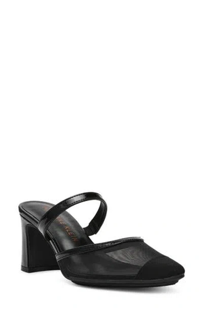 Anne Klein Beulah Pointed Toe Pump In Black Mesh