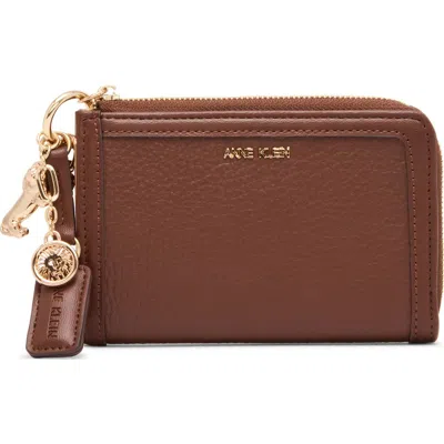 Anne Klein Bifold Wallet With Charms In Brown