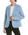 Anne Klein Notch Collar Denim Blazer