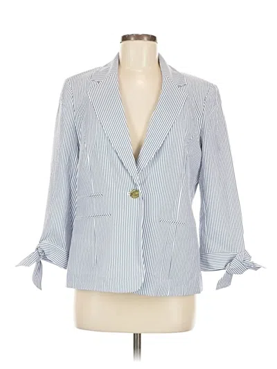 Anne Klein Blazer Jacket In Blue