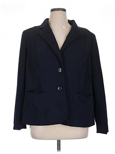 Pre-owned Anne Klein Blazer Jacket In Blue