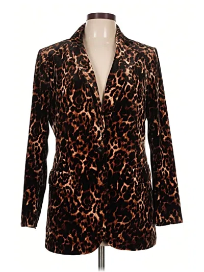 Pre-owned Anne Klein Blazer Jacket In Brown