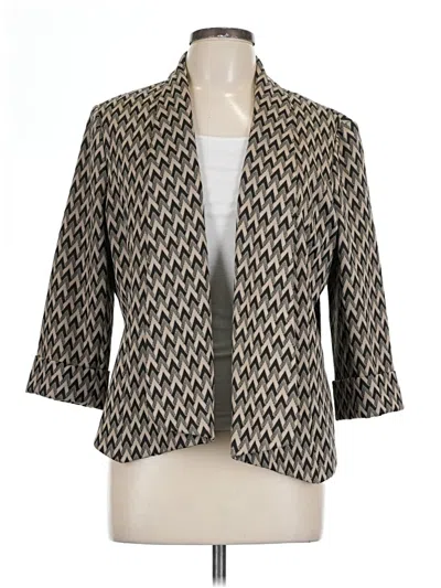 Pre-owned Anne Klein Blazer Jacket In Gold