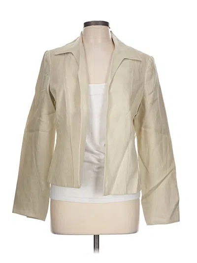 Pre-owned Anne Klein Blazer Jacket In Ivory