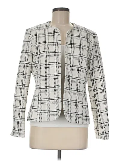 Pre-owned Anne Klein Blazer Jacket In Ivory